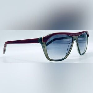Exces Dylan 335 Gray Burgundy Oval Sunglasses Frames
